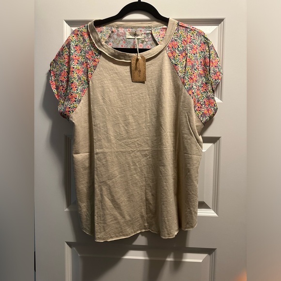 NWT NATURAL LIFE MIXED PRINT TOP SIZE M - Picture 3 of 6